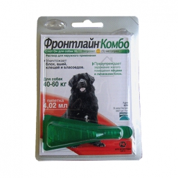 Капли на холку Фронтлайн Комбо-XL от блох и клещй для собак от 40-60 кг